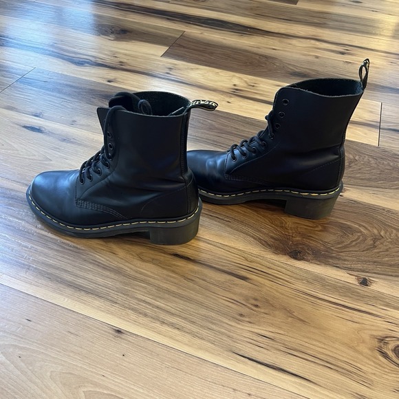 Dr. Martens Clemency 8 Eye Boots Black Smooth Leather Women's US 11 Heeled - Picture 2 of 16